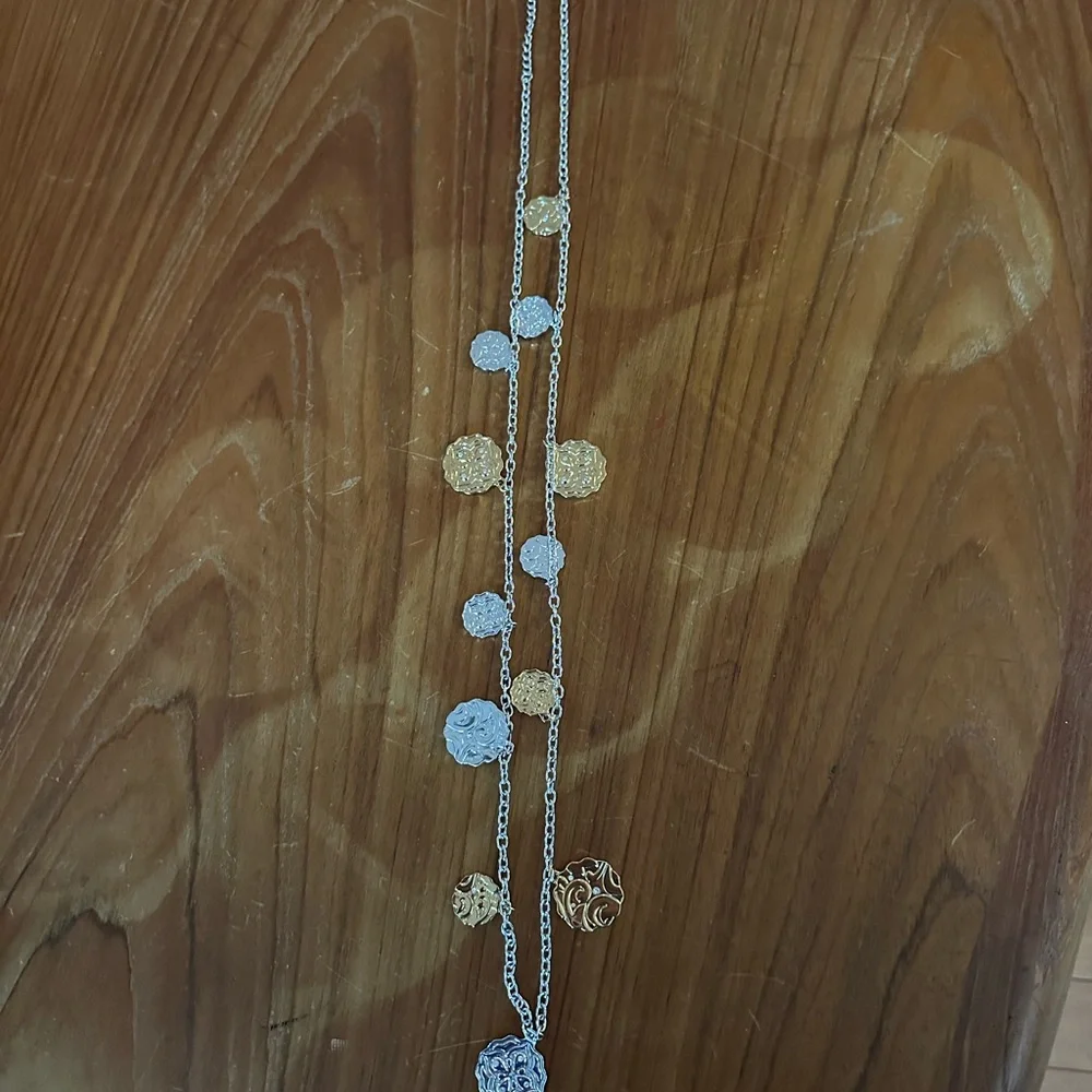 Touchstone Crystal by Swarovski.  Zanzibar Gold and Silver Tone Necklace.
